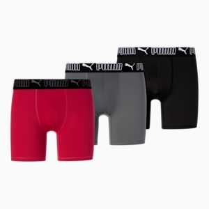 Bóxers de entrenamiento para hombre [paquete de 3], RED / WHITE, extralarge